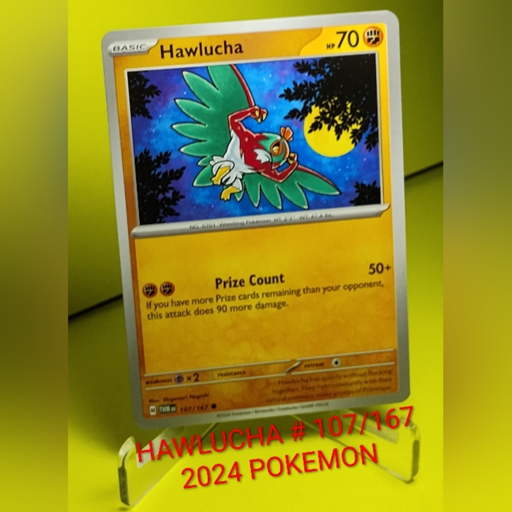 Hawlucha 107/167 None Holo Pokémon Card with Vibrant Artwork NEW